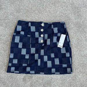 Urban outfitters patchwork denim mini skirt